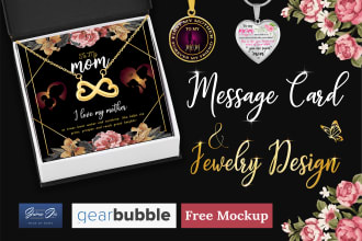 design shineon jewelry message card or gearbubble necklace, watch design