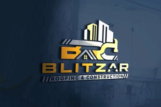 design realtor, roofing, construction, excavation and company logo