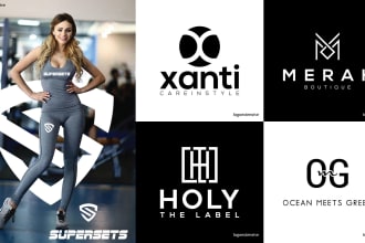 create clothing brand trendy urban apparel fashion streetwear line modern logo