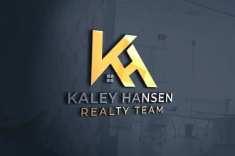 design real estate logo with copyrights