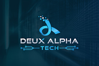 do digital tech, crypto security and technology logo