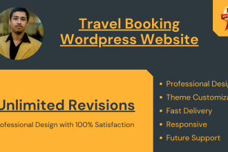 create travel booking wordpress website for you