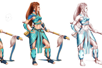 create character designs and concept art