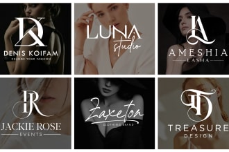 do modern luxury fashion, clothing, initial text logo design