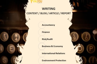 write content blog article on accountancy finance business