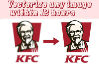 retrace, redraw, vectorize and convert any image into vector format