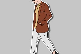 draw simple minimalis avatar less than 12 hours
