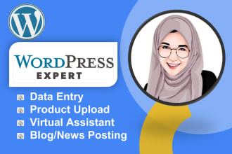 do wordpress data entry and woocommerce product upload