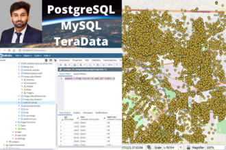 design and query your  postgresql, mysql, teradata