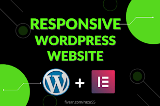 design responsive wordpress website using elementor pro