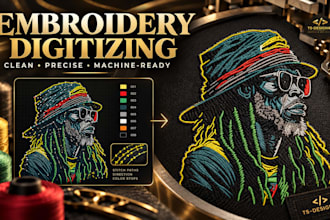 digitize embroidery designs also patches, 3d and application
