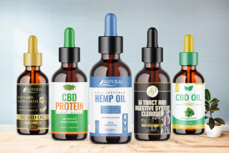 create supplement label, cbd label design,  product label design