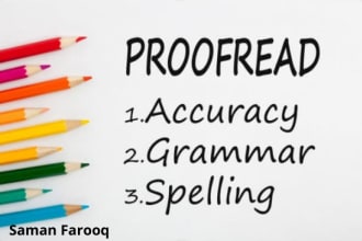 check your grammar, spellings, and proofread your writing
