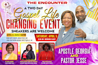 create exceptional church event flyer or party poster in 4 hours