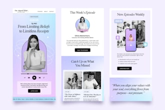 design professional email newsletter for klaviyo mailchimp