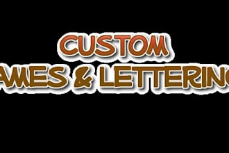 make you a Custom Letter design name