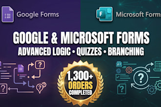 create online google form and online microsoft form with advanced logic