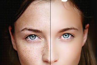 retouch skin  remove pimples  smoothen skin