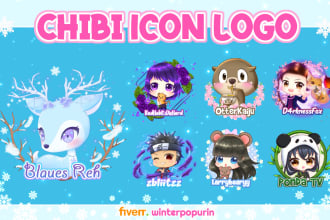 make cute chibi anime mascot logo