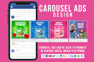 design attractive carousel for facebook ads campaign