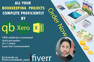 do bookkeeping in quickbooks online, desktop, xero and excel