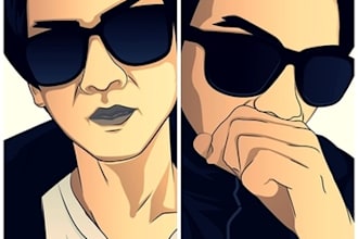 create portrait into cartoon in my style