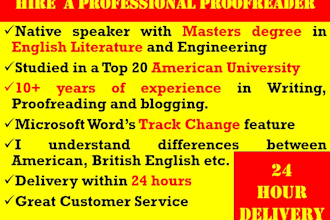 proofread and Edit any Document, Powerpoint, Blog Post or Writing upto 2500 words