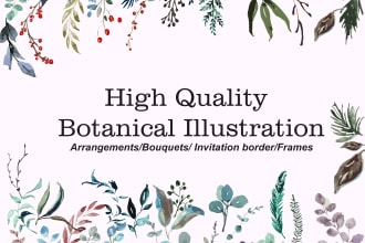 draw a botanical illustration by hand or vector digital art