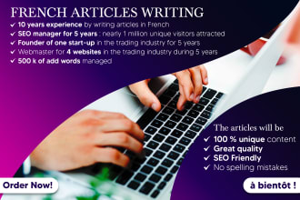 write an amazing french article