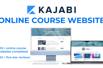 create a kajabi online course website and membership site