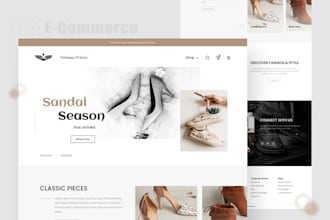 ecommerce website landing page ui