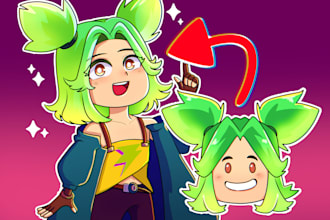 draw your roblox or minecraft character to my art style