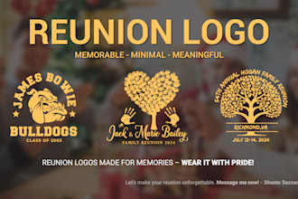 design a custom family reunion logo and event tshirt