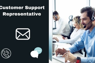 customer service representative, live chat and emails