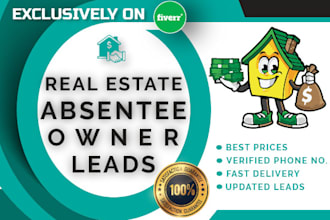 provide absentee owner real estate leads with skip tracing
