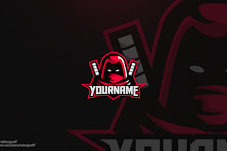 design mascot gaming logo for esports, twitch and youtube