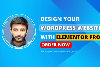 design wordpress website using elementor pro and fix issues