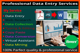 do data entry, web research, copy paste, and file conversion