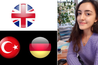translate english to native german and turkish