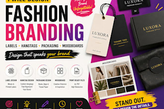design fashion labels packaging and moodboards