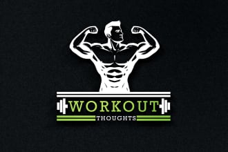 designs awesome, gym sport, health  and fitness logo