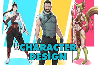 do character design, concept art or comic character nft