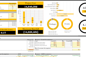 make financial model, projections and business valuation