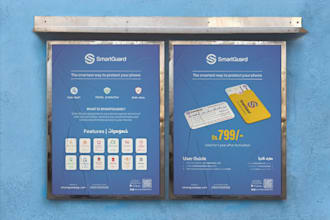 create poster design, flyer design and realistic mockups