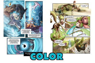 apply color to your illustration or comic page