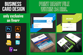 do professional and creative business card design within 24 hrs