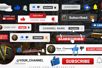make amazing youtube subscribe like bell animation