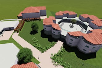 create revit architecture bim 3d  model and rendering