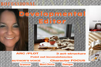 do a developmental edit on your novel or screenplay