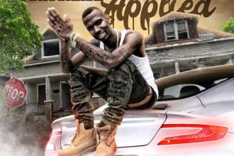 design a dope mixtape cover or album cover